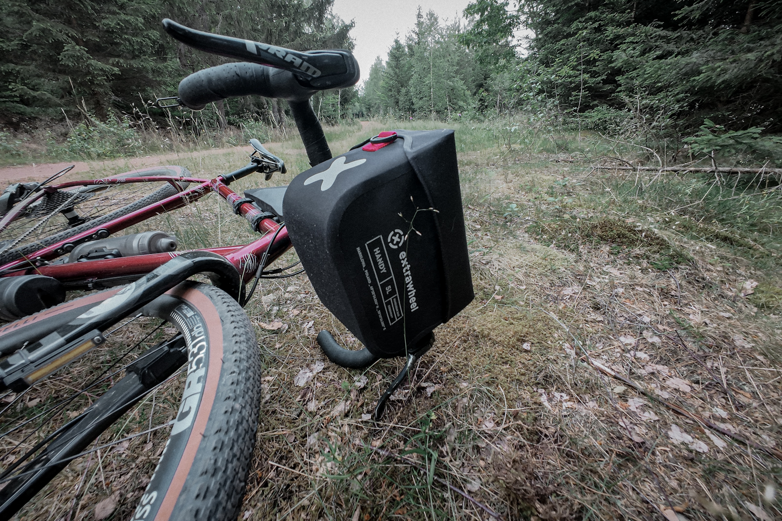 Torba Extrawheel na rowerze gravelowym